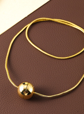 韩国OD时尚ins圆球简约项链女轻奢小众饰品高级感项链夏季锁骨链