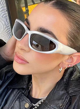 骑行墨镜银色墨镜蒸汽朋克女