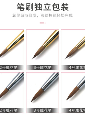 100%Kolinsky DX nail YUKI ART BRUSH美甲高级美甲水晶笔2#/4#