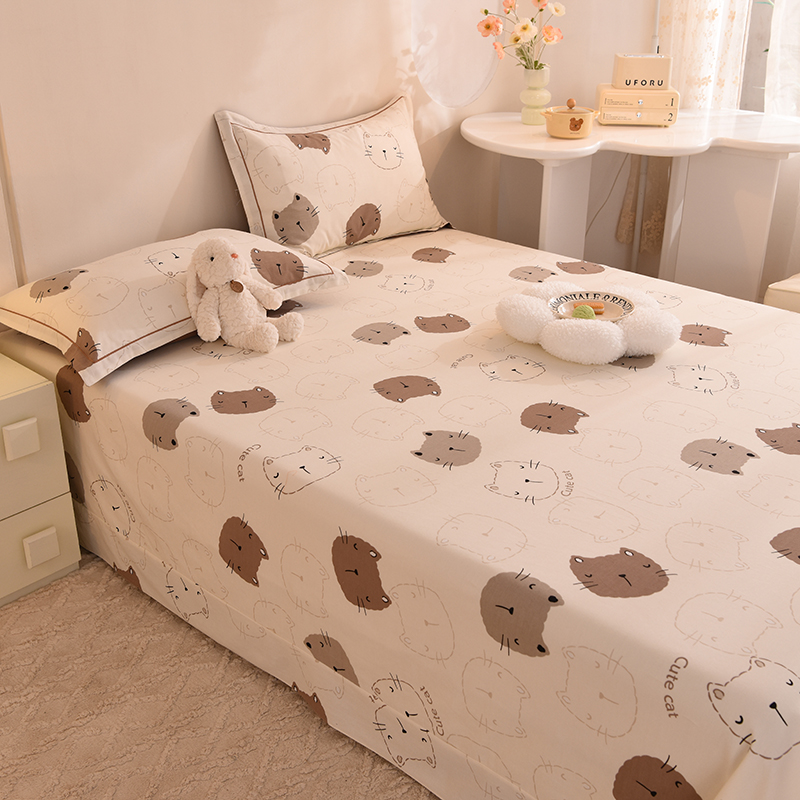 加厚全棉磨毛床单单件冬季家用双人保暖单人学生宿舍冬天纯棉被单 - 图2