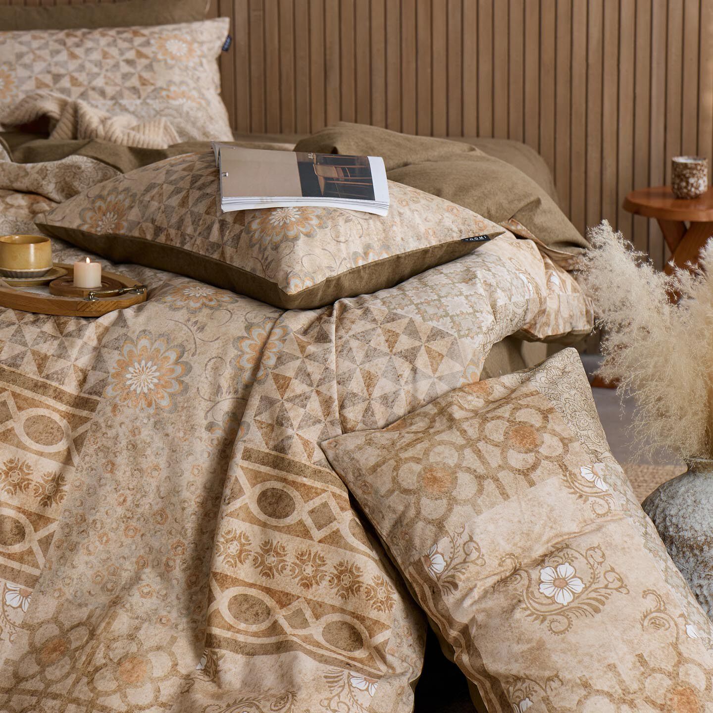 复古轻奢风加厚全棉磨毛四件套纯棉加厚被套床单高级感秋冬季床品