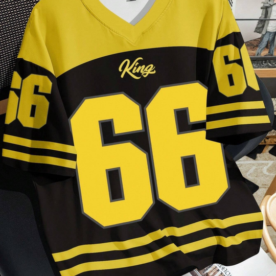 美式复古运动短袖T恤男女夏季宽松休闲棒球服情侣装上衣