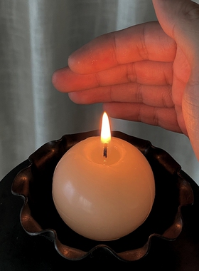 手工锻铁烛台侘寂风落地油灯复古禅意蜡烛座民宿蜡烛台摆件