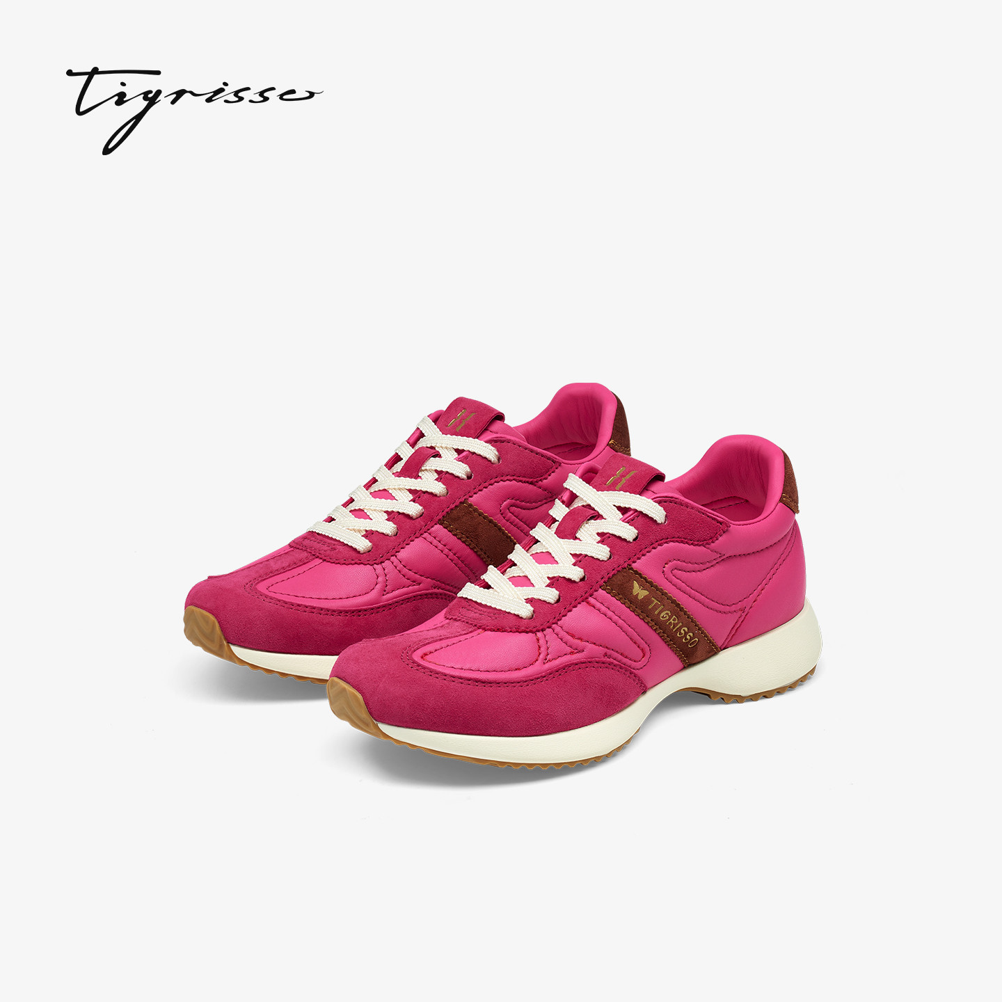 舒芙蕾蹀愫26春新增高4复古轻便羊皮革德训运动休闲鞋TA65536-50,淘宝优惠券,粉丝福利购,淘宝优惠卷