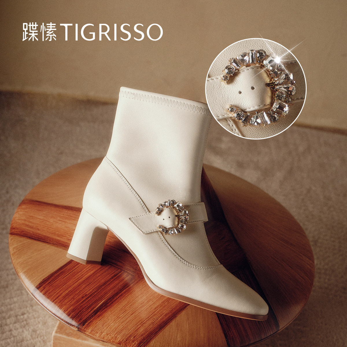 蹀愫2025年秋冬新款增高6真皮时装靴配裙子钻扣瘦瘦靴TA65706-17,淘宝优惠券,粉丝福利购,淘宝优惠卷