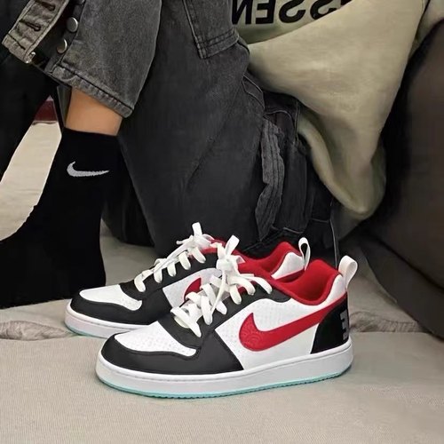 Nike Court Borough 女子白蓝红复古经典休闲板鞋DM2420-164 - 图2