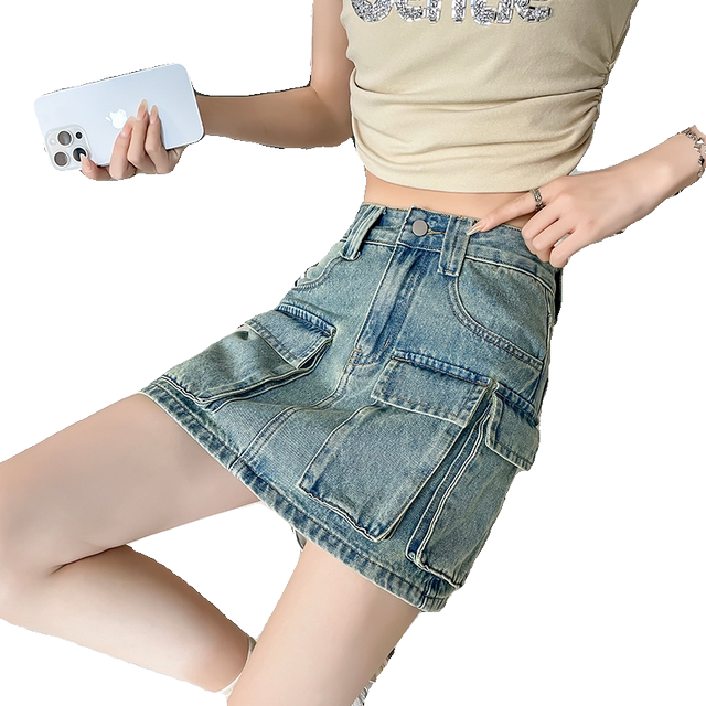 A-line skirt Korean style big pockets