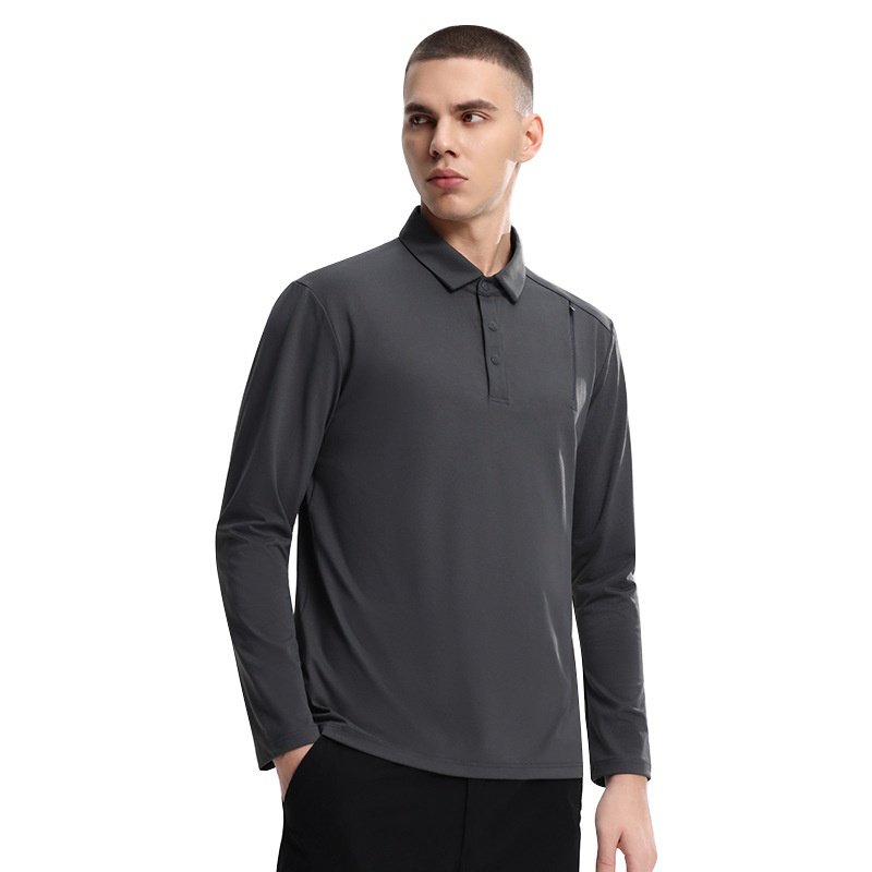 新款POLO衫运动长袖上衣男春秋季商务休闲通勤打底立领t恤男装,淘宝优惠券,粉丝福利购,淘宝优惠卷
