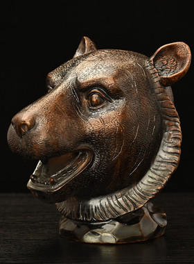 黄铜中式客厅桌面十二生肖兽头