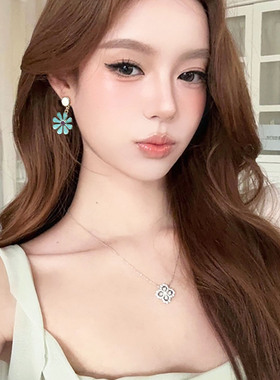 甜美小清新少女度假风花瓣耳夹