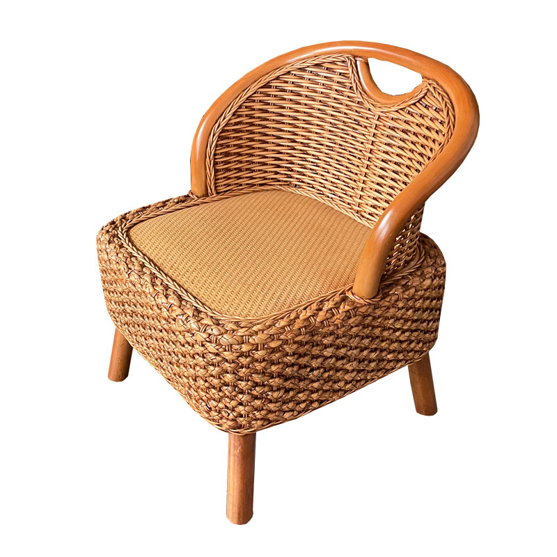靠背藤椅子藤圈椅家用单人小藤椅阳台天然藤编老人坐凳座椅旋转椅,淘宝优惠券,粉丝福利购,淘宝优惠卷