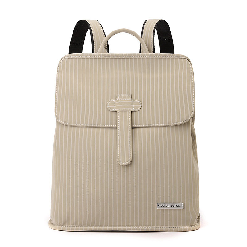 colorful fox女小众感英伦风双肩包通勤出行轻便条纹防水背包,淘宝优惠券,粉丝福利购,淘宝优惠卷