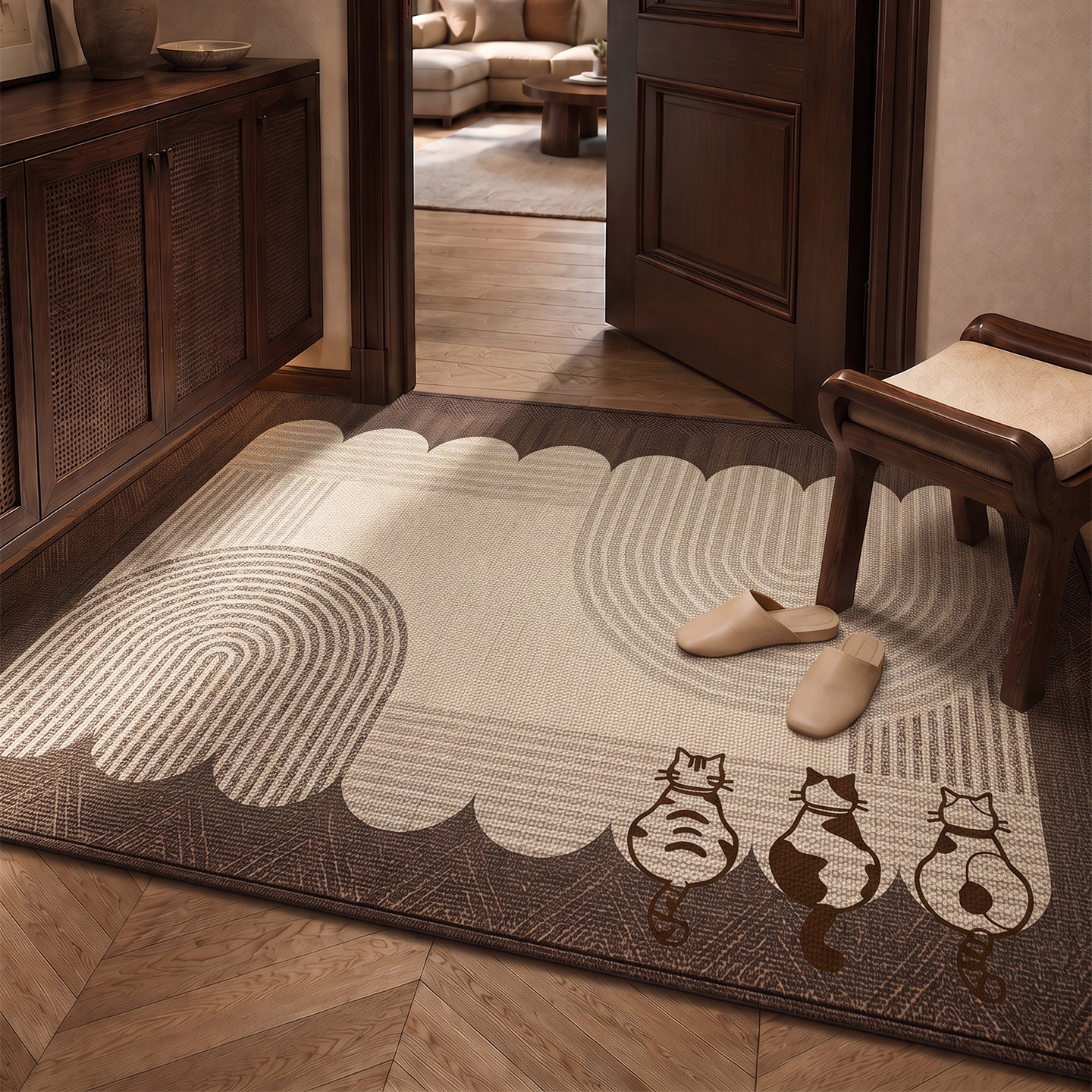Коврик прихожей New Home Happiness Cuihua Weaving 50x80см