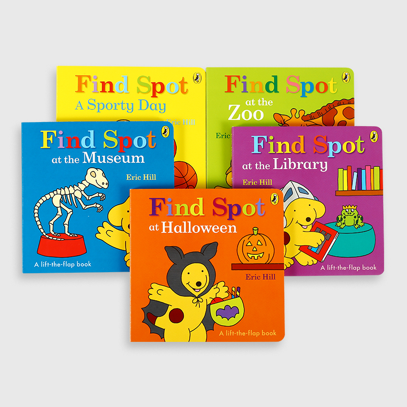 凯迪克图书 点读版 Find Spot Story Collection 寻找小玻故事合集 5册 原版英文绘本 英语启蒙 毛毛虫点读笔配套绘本 - 图0