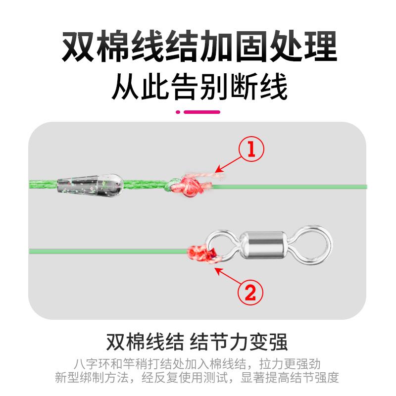 小凤仙进口钓鱼线主线成品鲤鱼线组套装全套鲫鱼竞技专用鲢鳙大物 - 图0