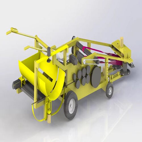 韭菜收割打捆一体机三维SW模型设计solidworks2022建模3D图纸 - 图2