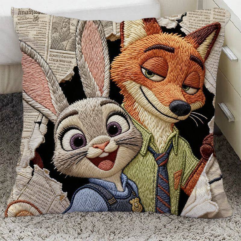 疯狂动物城枕头尼克朱迪周边抱枕客厅沙发超软靠垫含芯腰枕可拆洗,淘宝优惠券,粉丝福利购,淘宝优惠卷