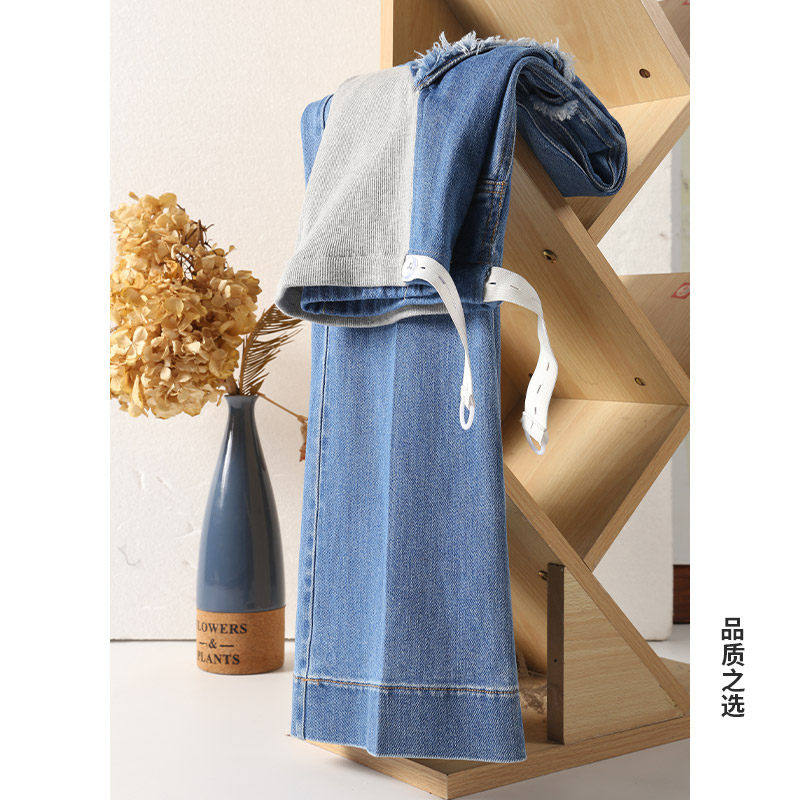 孕妇裤秋季直筒裤微外穿潮妈牛仔裤 金安雅孕妇直筒裤