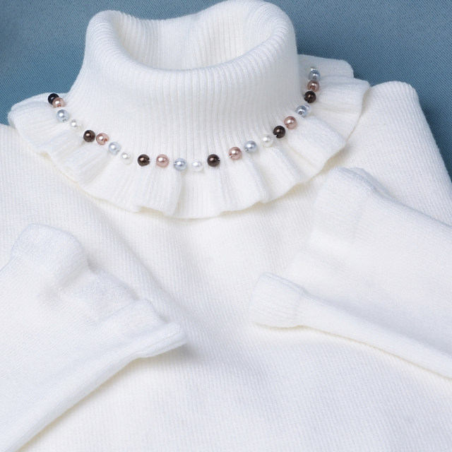 Turtleneck stretch slim fit bottoming sweater pullover