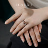 Heidi Jewelry Wine Heart Cocoa 8-9mm Perfect Round Freshwater Rare Purple Brown Pearl Ring S925 Silver New Year