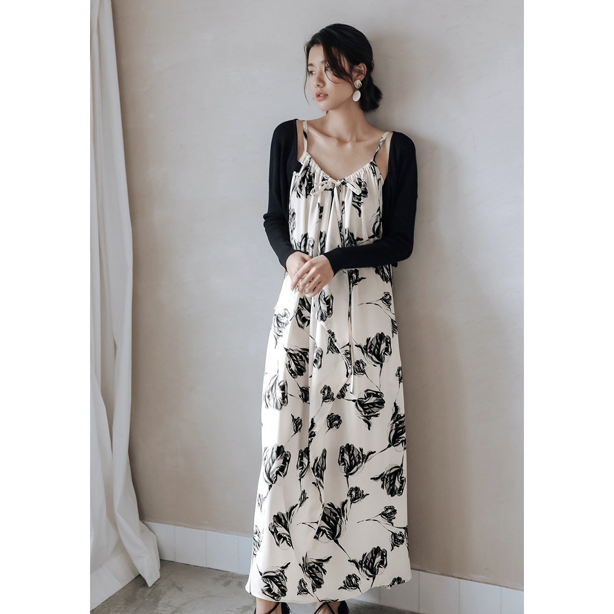 弥古法式碎花连衣裙女夏高级沙滩裙 弥古连衣裙