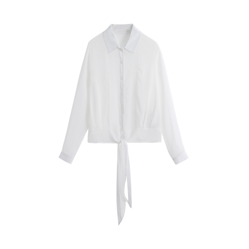 系带防晒薄款开衫外套夏吊带裙衬衫 弥古蕾丝衫/雪纺衫