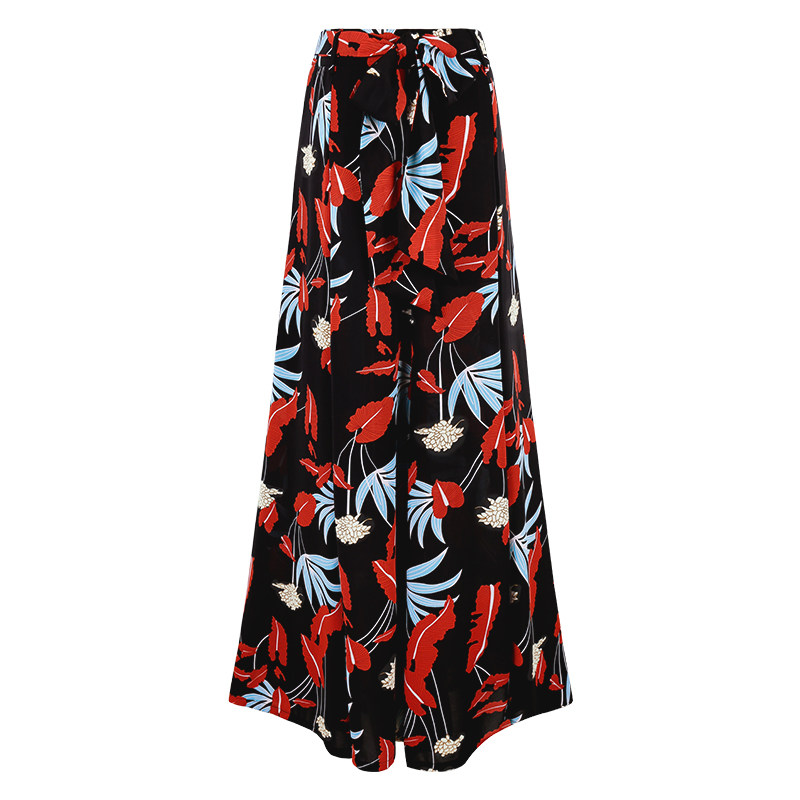 波西米亚雪纺夏季民族风拖地阔腿裤 弥古休闲裤