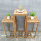 Тик сплошной древесина цветочная стенда гостиной пол -наступает антикварным бонсайским аквариумом простая крытая полка китайский балкон