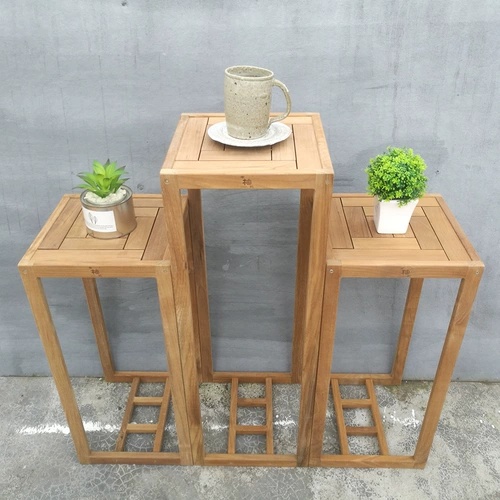 Тик сплошной древесина цветочная стенда гостиной пол -наступает антикварным бонсайским аквариумом простая крытая полка китайский балкон