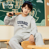 361° kids 2026年秋款男女童棉质长袖针织卫衣卫裤套装(110-175cm)多色 金币+券后52.95元包邮(加绒款同价)