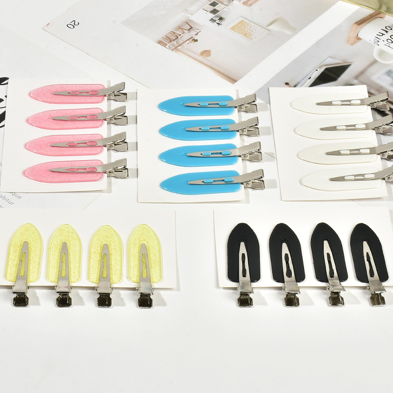 9.9元50个无痕发夹奶油胶diy手工材料头饰边夹刘海夹子发卡发饰品 - 图0