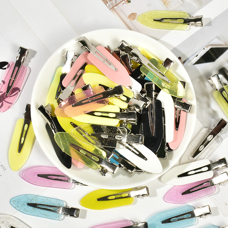 9.9元50个无痕发夹奶油胶diy手工材料头饰边夹刘海夹子发卡发饰品 - 图2