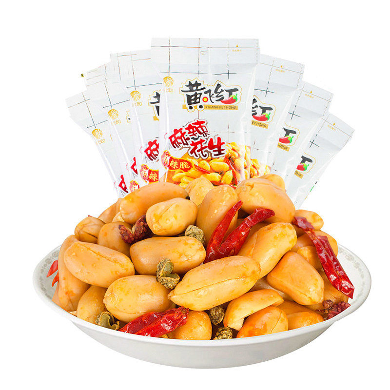 黄飞红麻辣q包约28g9 250克豆花生 嘉培食品花生