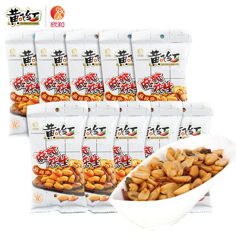 黄飞红麻辣q包约28g9 250克豆花生 嘉培食品花生