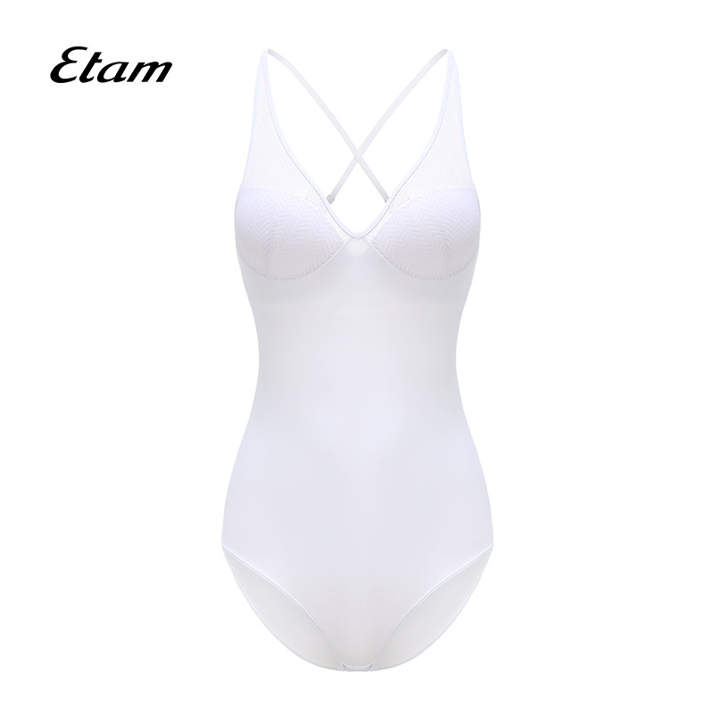 etam法式内衣女复古蕾丝带连体衣 Etam塑身连体衣