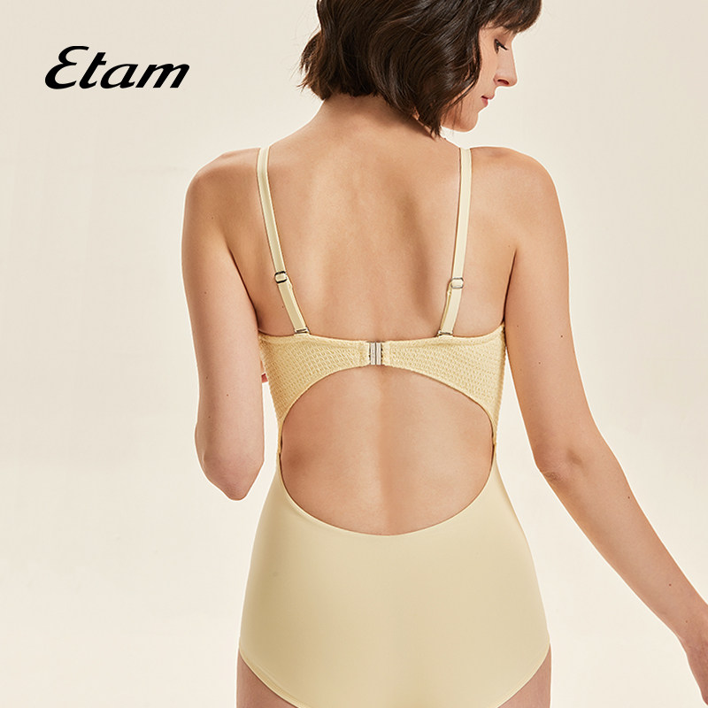 etam waffle华夫系列连体女游泳衣 Etam连体泳衣