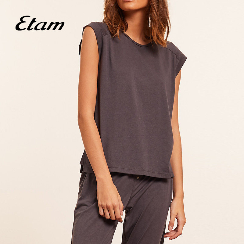 etam插肩短袖上衣长2022年薄款睡裤 Etam睡衣/家居服套装