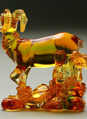 琉璃生肖吉祥物招财可爱风工艺品