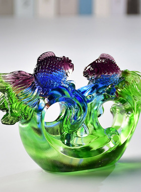 琉璃办公室摆件现代简约桌面