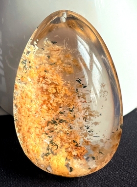 天然水晶吊坠巴西绿幽灵吊坠彩幽灵吊坠橙色幽灵吊坠男女生日礼物