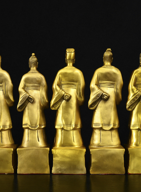 黄铜五大神医像药王孙思邈李时珍张仲景扁鹊华佗中医馆名医圣摆件