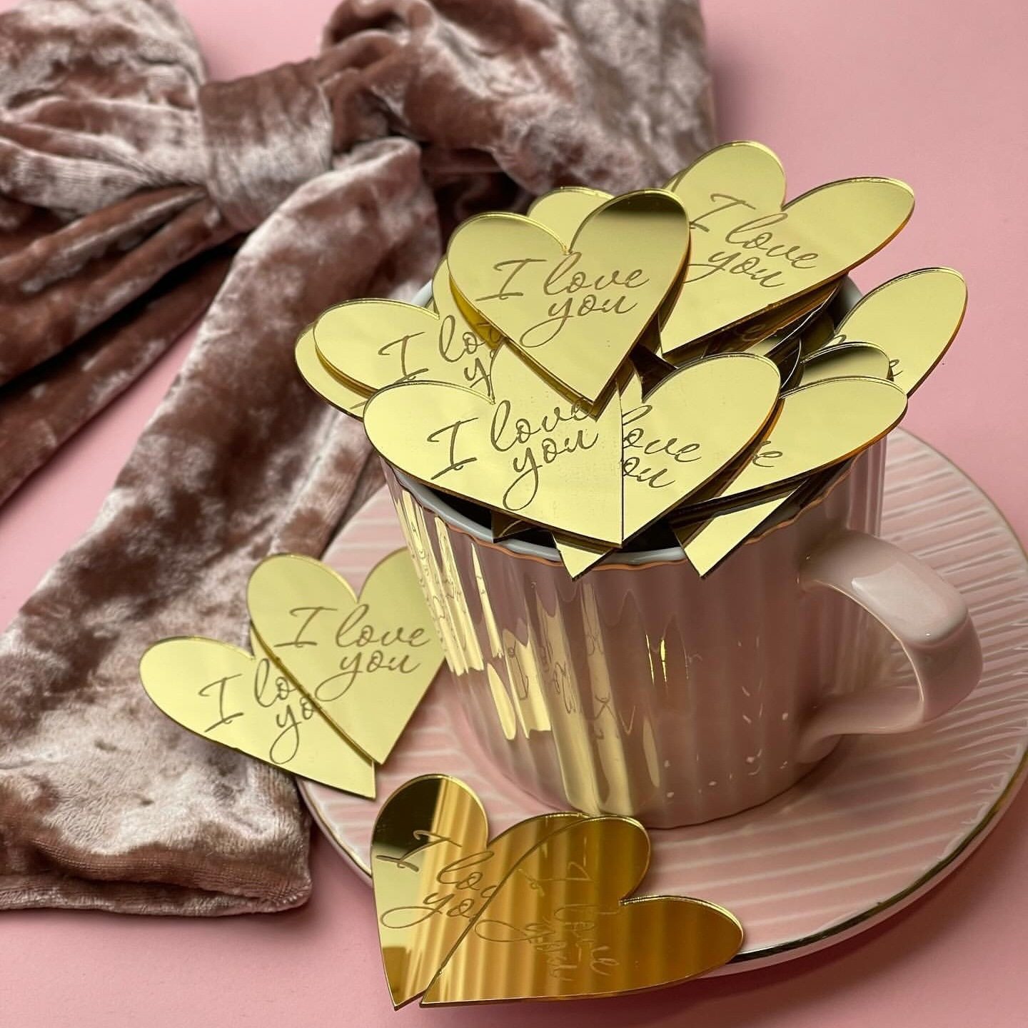 情人节系列ins风打标亚克力纸杯蛋糕装饰爱心心形情人节插件情侣,淘宝优惠券,粉丝福利购,淘宝优惠卷