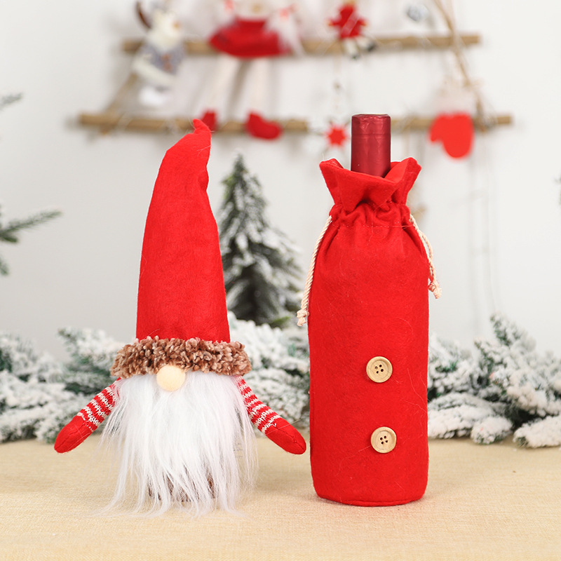 New faceless old man wine bottle set two-piece decoration