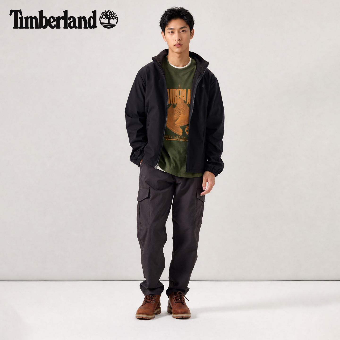 Timberland添柏岚官方男防风软壳衣夹克抓绒防泼水外套秋新|A27P9 风方实拍商品图