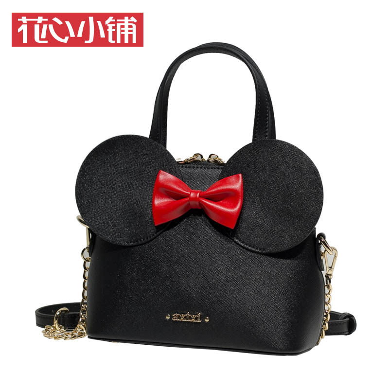 2020秋季新款米奇耳朵蝴蝶结贝壳包 花心小铺箱包女士包袋