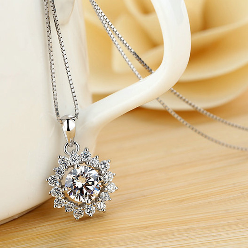 丘比恋钻石美人925银套装项链耳环 丘比恋项链