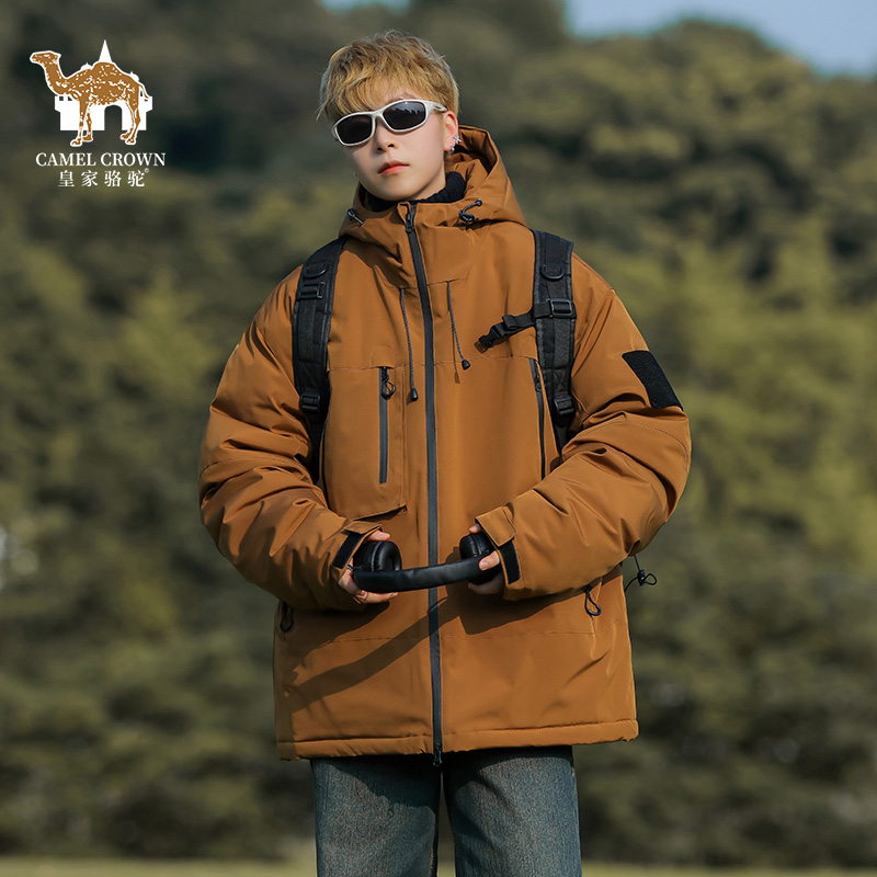 皇家骆驼冲锋上衣外套单层男女款休闲宽松工装夹克山系户外登山服
