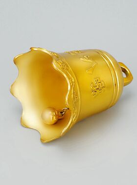 六字真言黄铜中式庭院铜铃铛