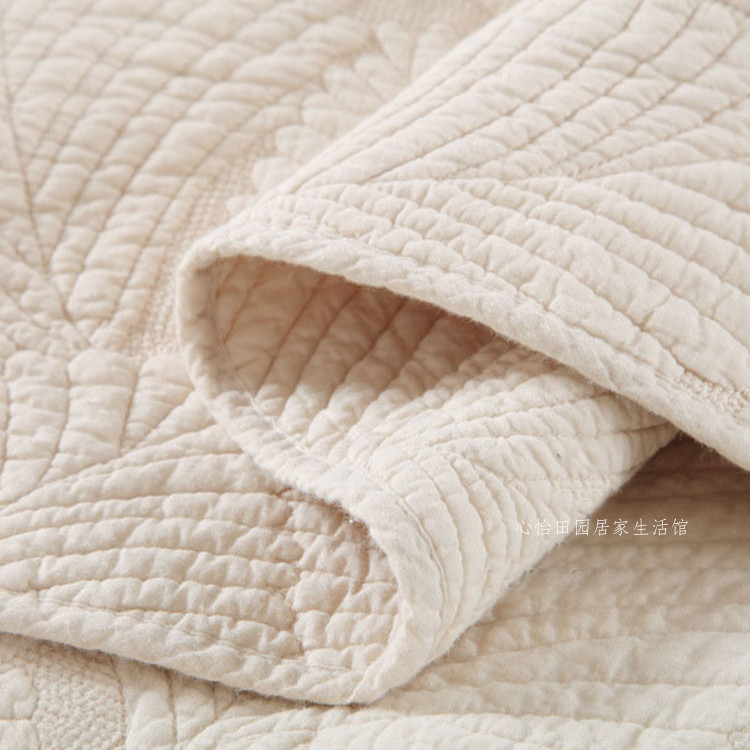 美式双面纯棉绣花绗缝被三件套韩式高档2024新款床盖四季通用床单