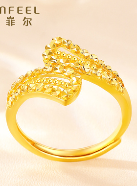 赛菲尔女黄金戒指足金999.9戒子